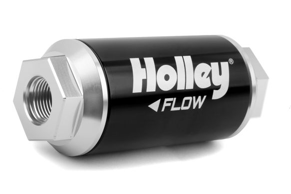 HOLLEY EFI 175 GPH HP BILLET FUEL FILTER - Street-Strip EFI Applications Post Filter 10 Micron