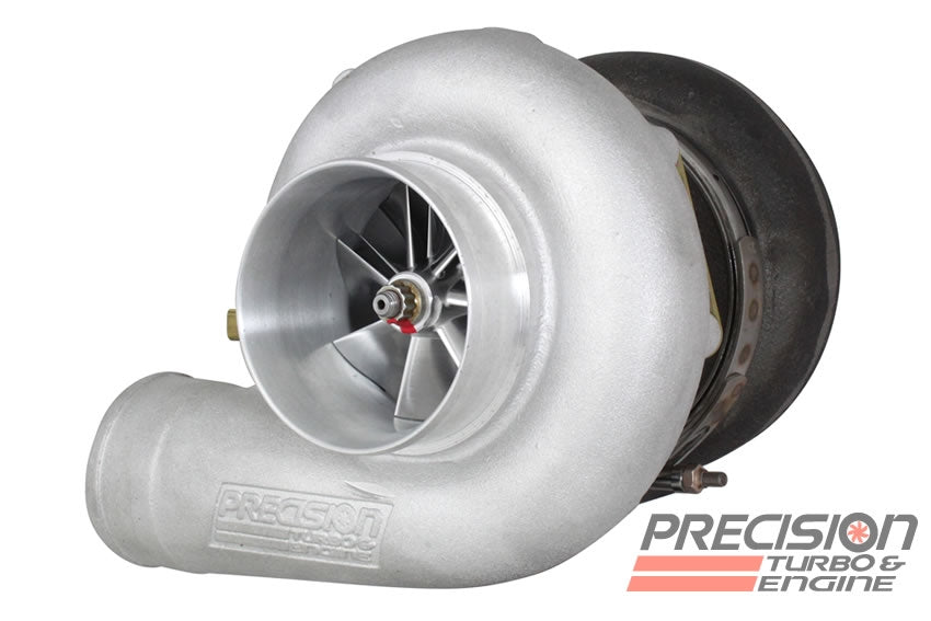 Precision Turbo PT88 MFS Entry Level Turbo - Ported H Cover, T4 Tangential .96 A-R with 5 3-8" OD V-Band Discharge