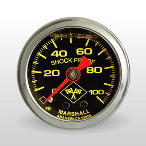 AED 6100 Analog Fuel Pressure Gauge-1.5" White Face-1/8"NPT Screw-in - Foto 7