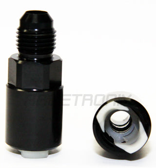 Adapter, 3-8" Female Quick Disconnect to -8 AN (37° JIC) Male, Black ...