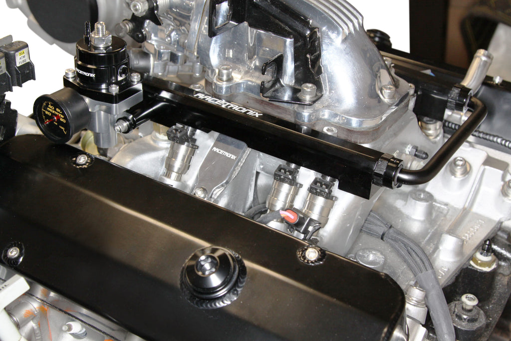 Racetronix High Flow Fuel Rails for 1986-87 - Factory Style Regulator ...