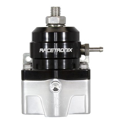 Racetronix Fuel Pressure Regulator, EFI -8 / -6 AN E85, Black/Silver