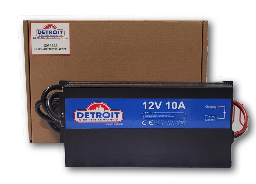 Detroit Battery Co. Pro Lithium 12V 10A Battery Charger