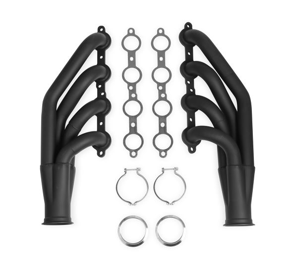 Flowtech LS Turbo Headers (Up and forward) 1-7-8" 409SS GM 4.8-5.3-6.0L V8- Black Painted Finish