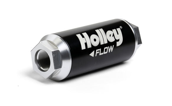 HOLLEY EFI 260 GPH BILLET DOMINATOR FUEL FILTER - Hot Street-Race Carbureted Applications - Post Filter 40 Micron