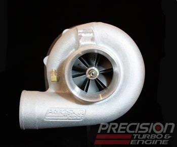 Precision Turbo PT80 Turbocharger  "H" Compressor cover 4.0", T4 Tangential .96 A-R with 4 3-8" OD (outer diameter) V-Band Discharge