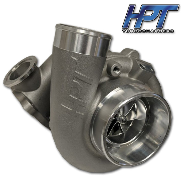 HPT Turbochargers F2 Series Billet Dual Ball Bearing 6466 w/ Stainless 3 Bolt Buick Exhaust Housing