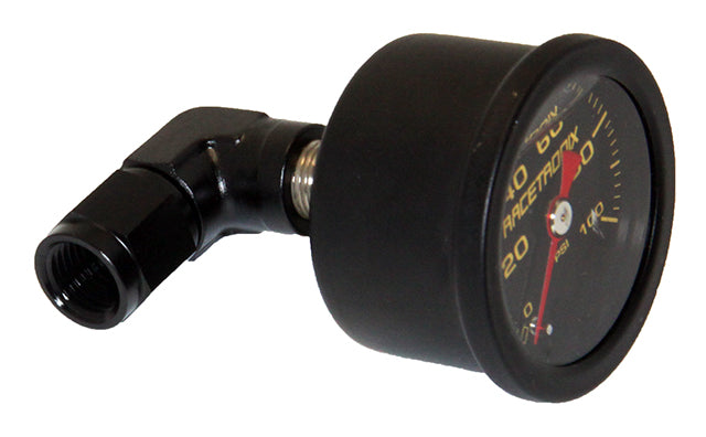 Racetronix 90° Fuel Pressure Gauge Adapter for Fuel Rail(-4 AN