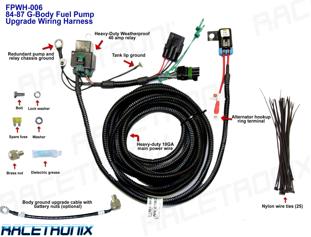 Racetronix 86-87 Turbo Buick Fuel Pump Hot Wire Harness