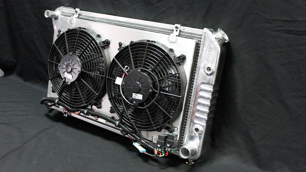 GN1 Performance Cold Case Aluminum Stock Appearing Radiator with Dual Fans for 1986-87 GN and T-Type