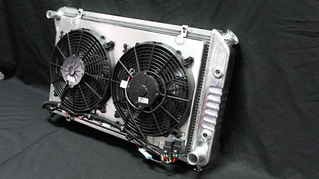 Cold Case Aluminum Stock Appearing Radiator with Dual Fans for 1986-87 ...
