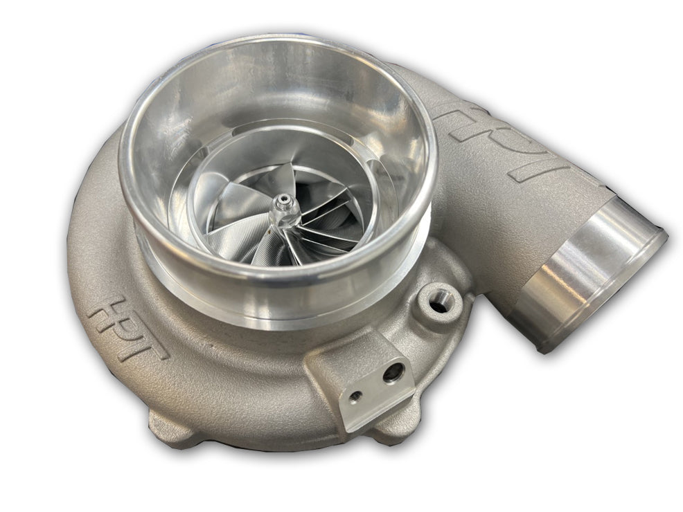 HPT Turbochargers F2 Series Billet Dual Ball Bearing 6262 Turbocharger & Stainless .82 V-Band A/R Exhaust Housing