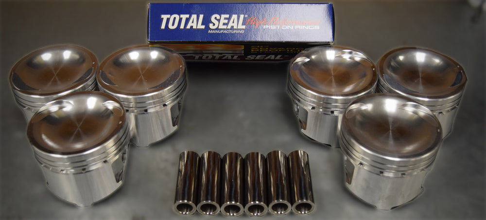 4" Bore Severe Duty Piston Set for 4.1L, w- Total Seal Stainless Ringset